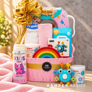 Baby girl gift basket