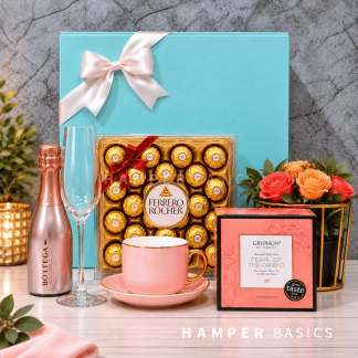 Wine and chocolate gift hamper