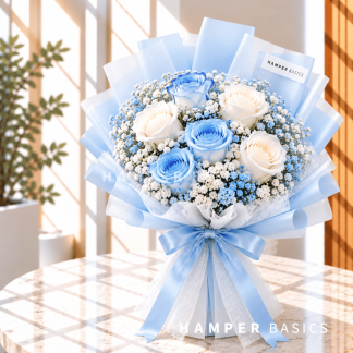 Blue rose bouquet
