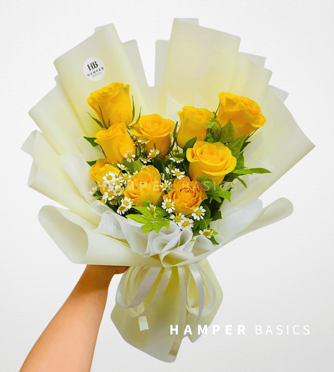 Cheerful yellow rose bouquet