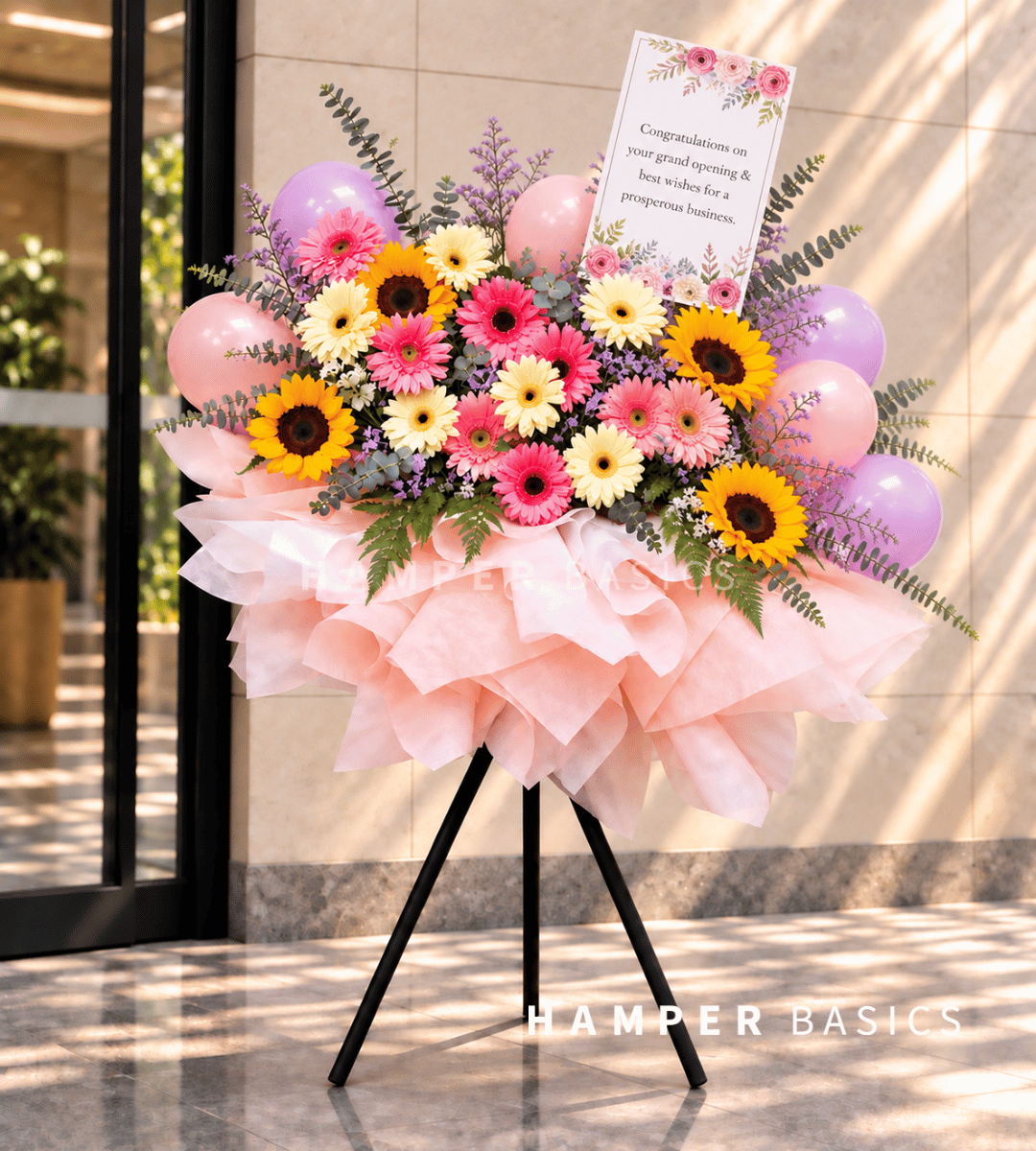 Congratulatory flower stand