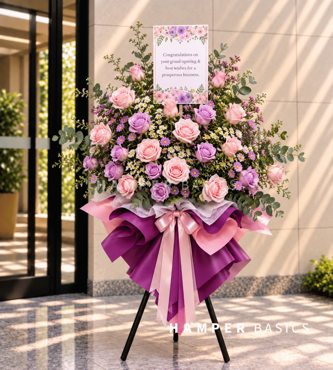 Grand opening flower stand