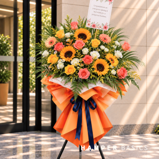 Congratulatory flower stand