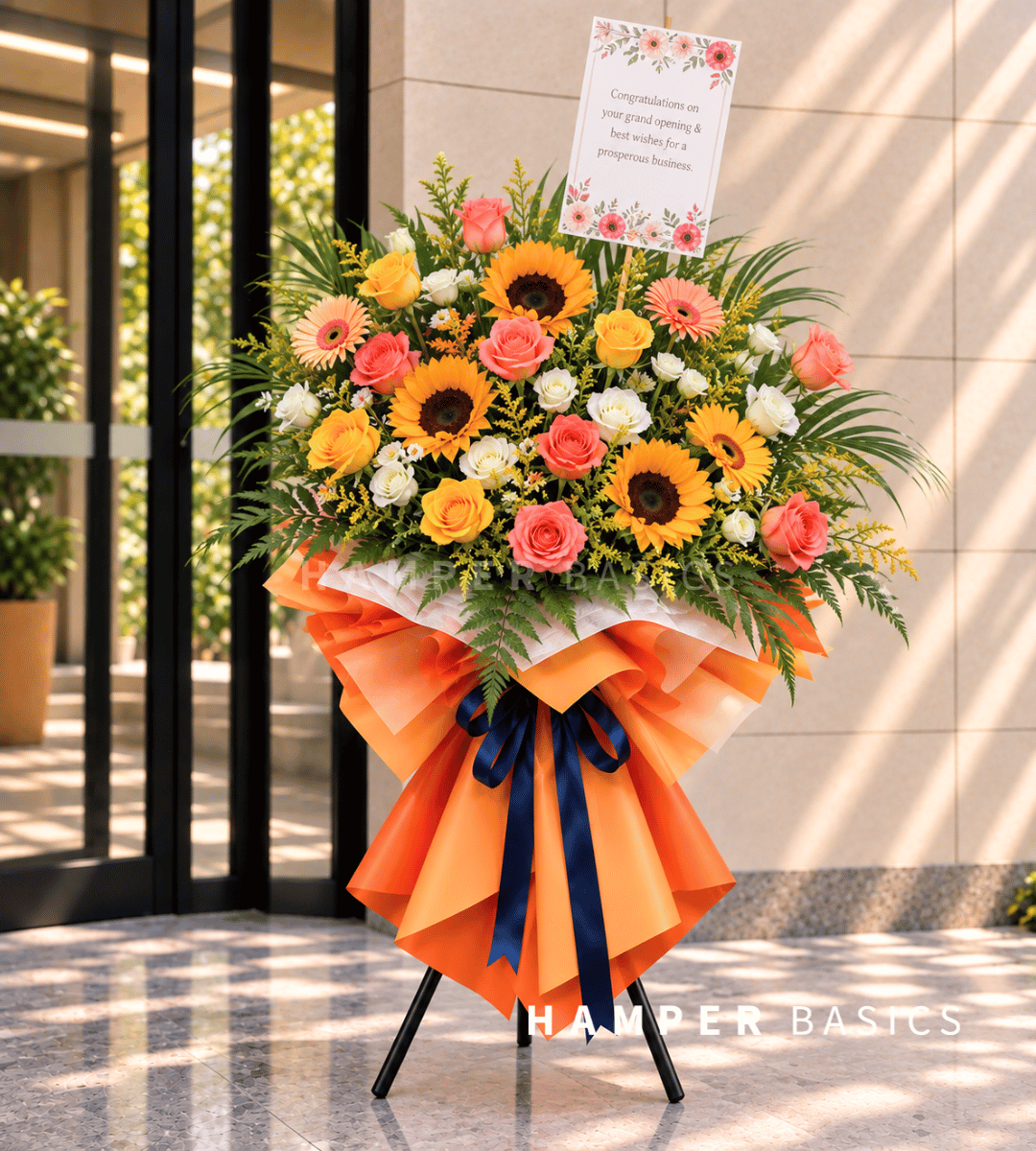 Congratulatory flower stand