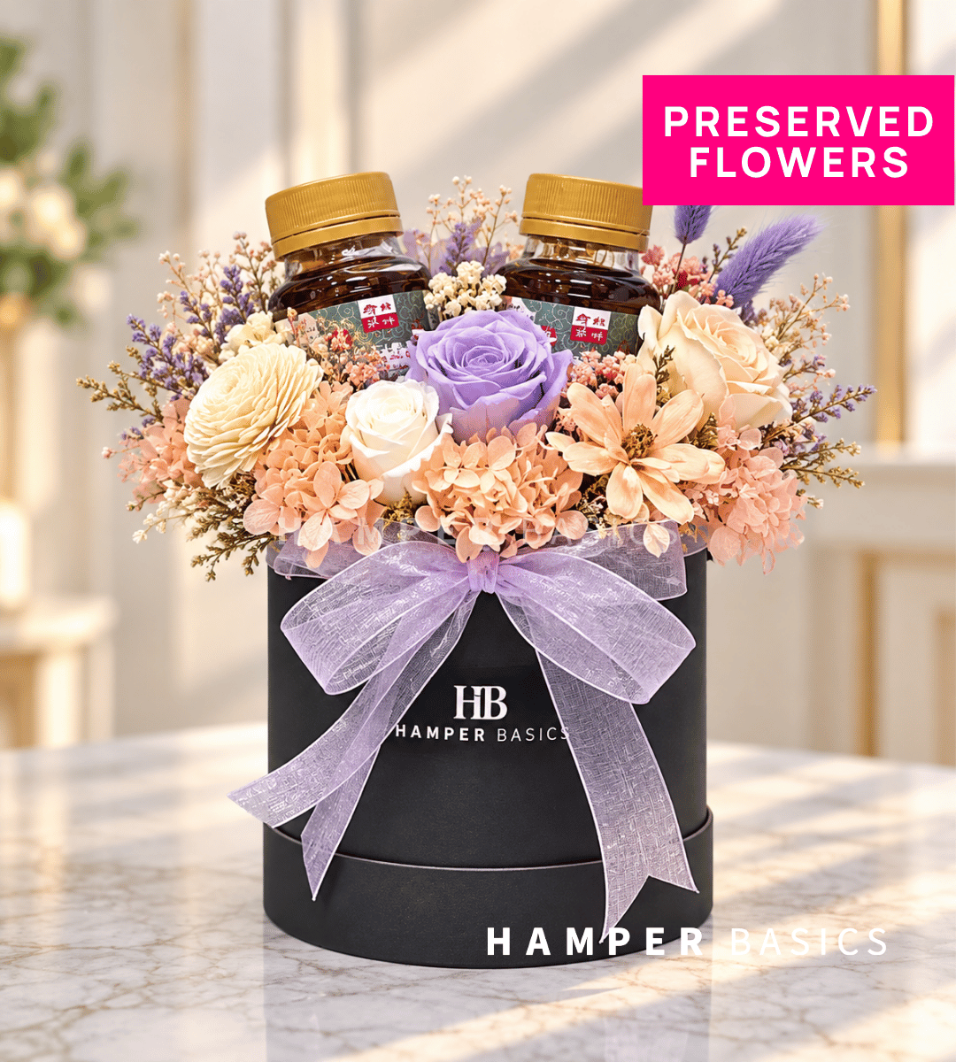 Preserved flower bloom box