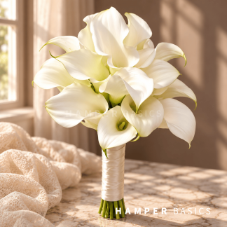 White Calla Lily bridal bouquet with 10-12 Calla Lilies