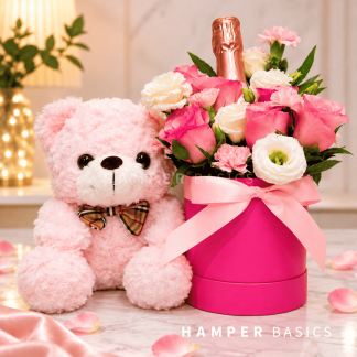 Pink rose bloom box