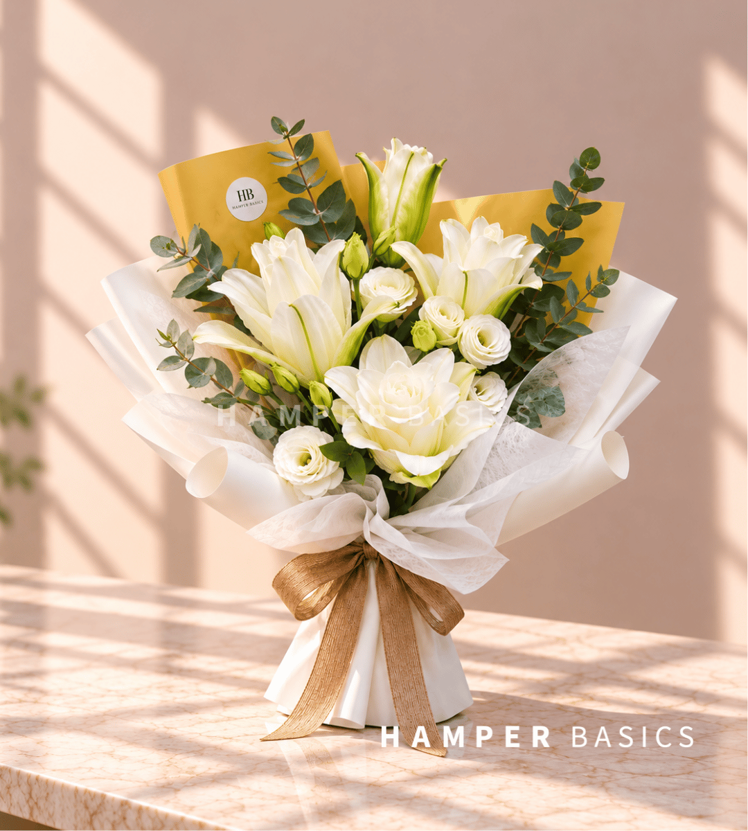White lily bouquet