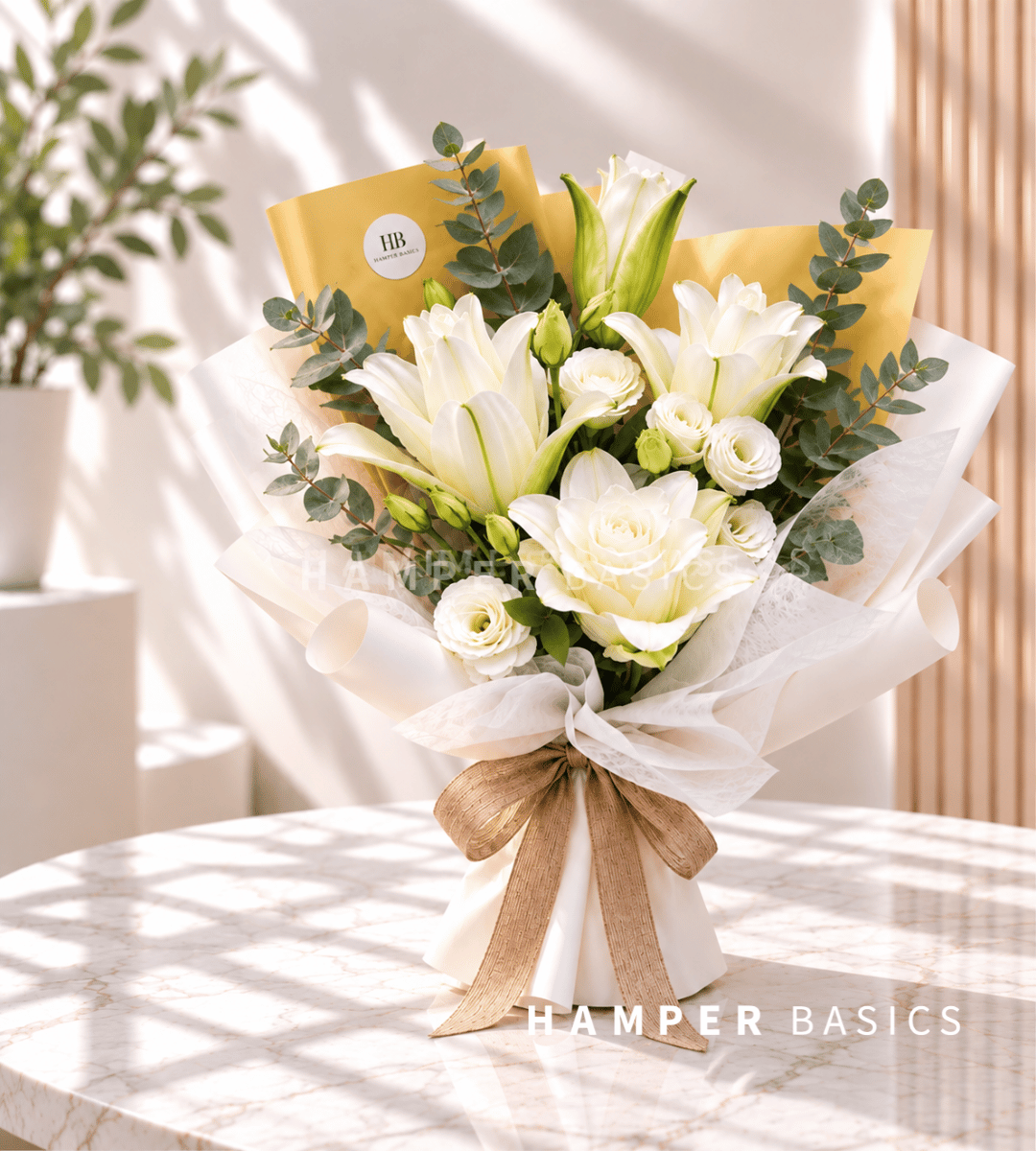 White lily bouquet