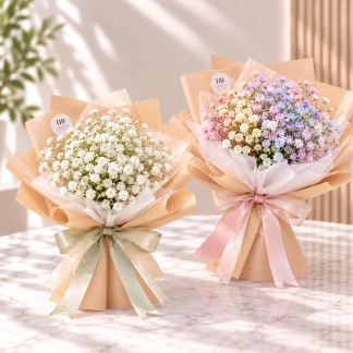 Mini baby's breath flower bouquet