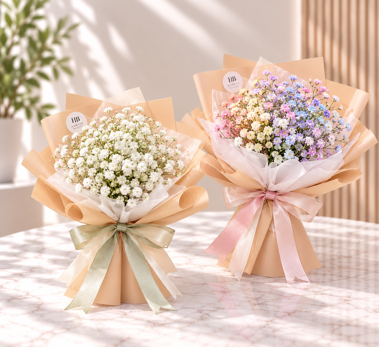 Mini baby's breath flower bouquet