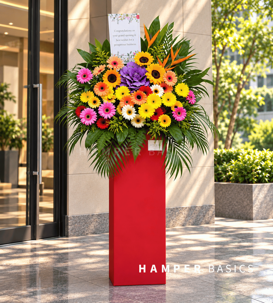 Grand opening flower stand