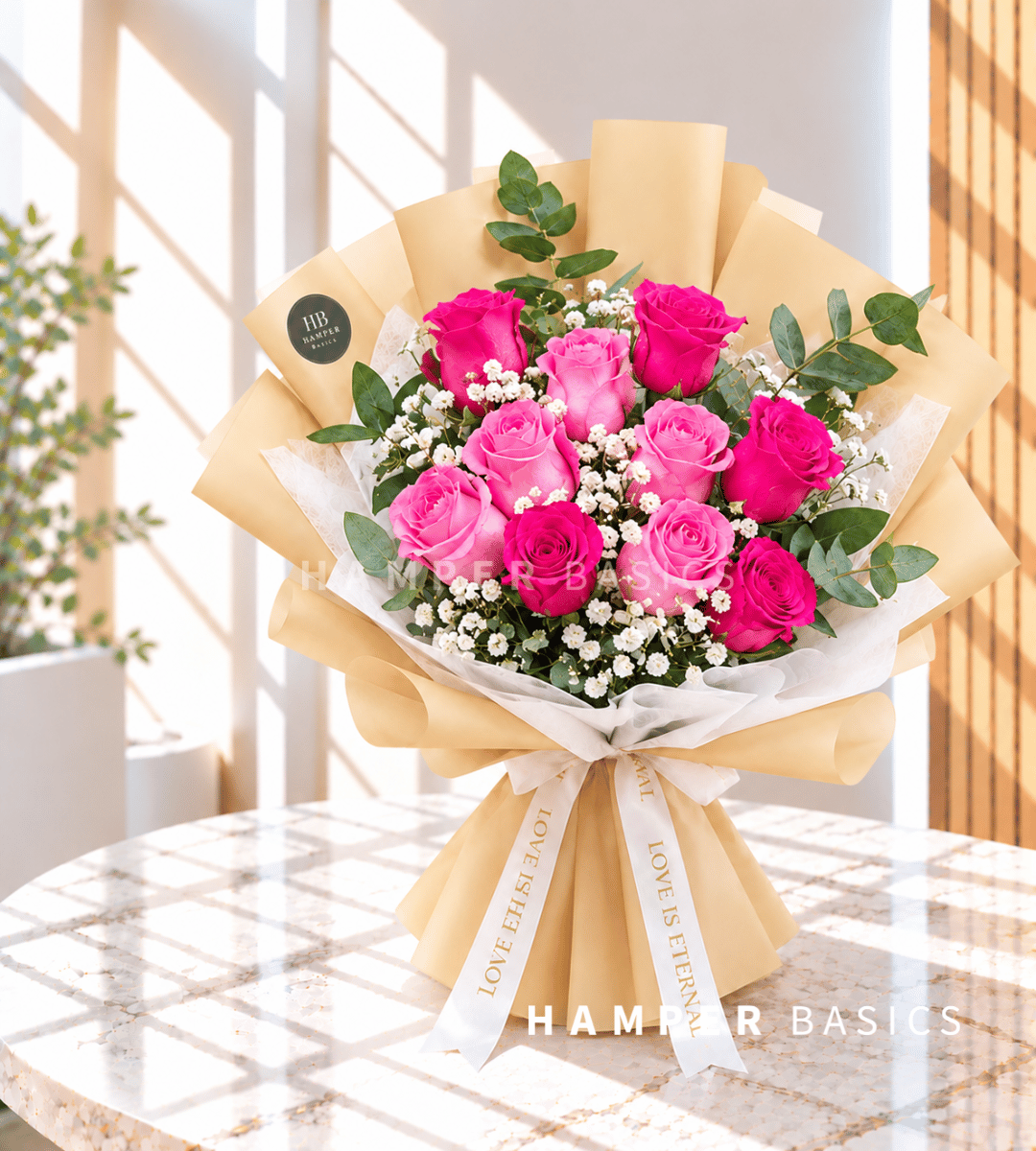 Pink rose bouquet
