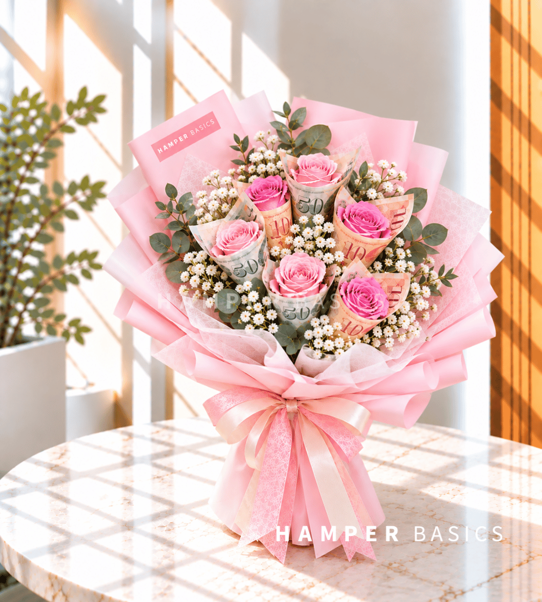 Cash flower bouquet