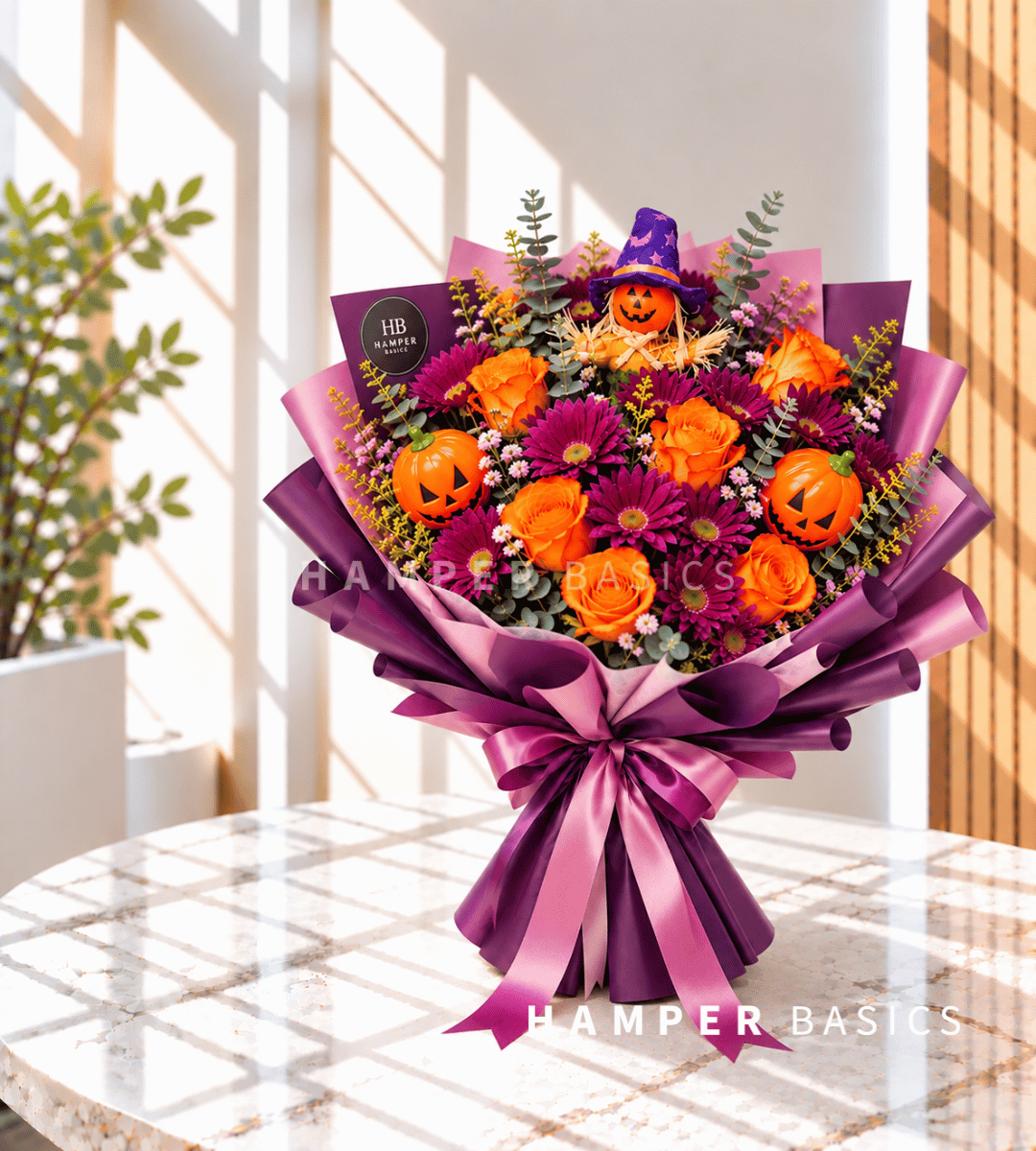 Halloween rose bouquet