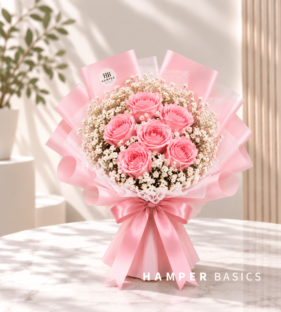 Pink rose bouquet