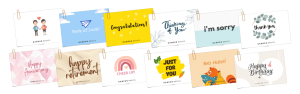 Personalised message cards