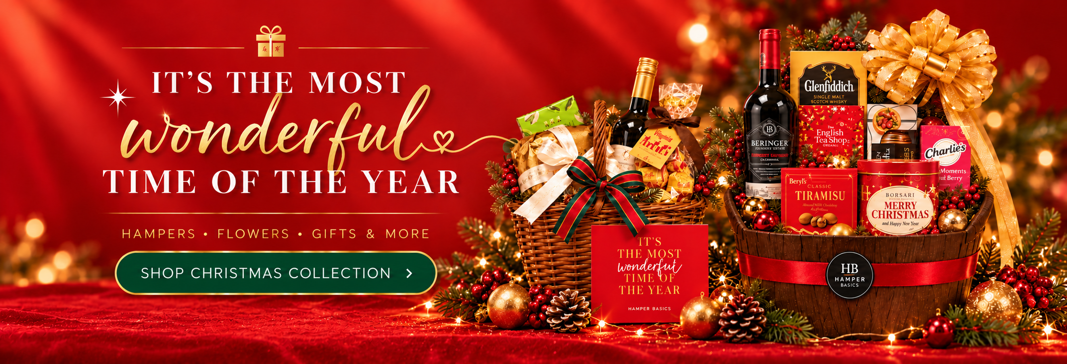 Christmas flowers and hampers collection Singapore