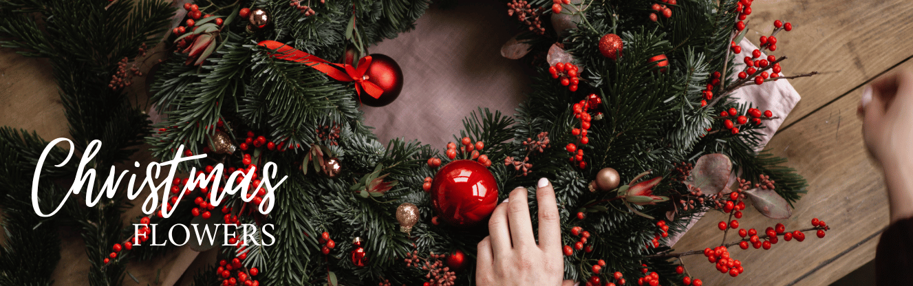 Christmas Flowers Singapore - Christmas wreaths, table centrepieces and vase arrangements