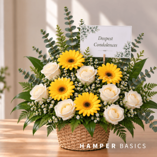 Condolence flower basket