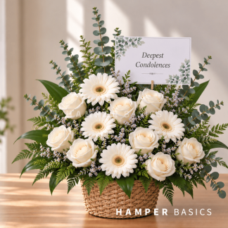 Condolence flower basket